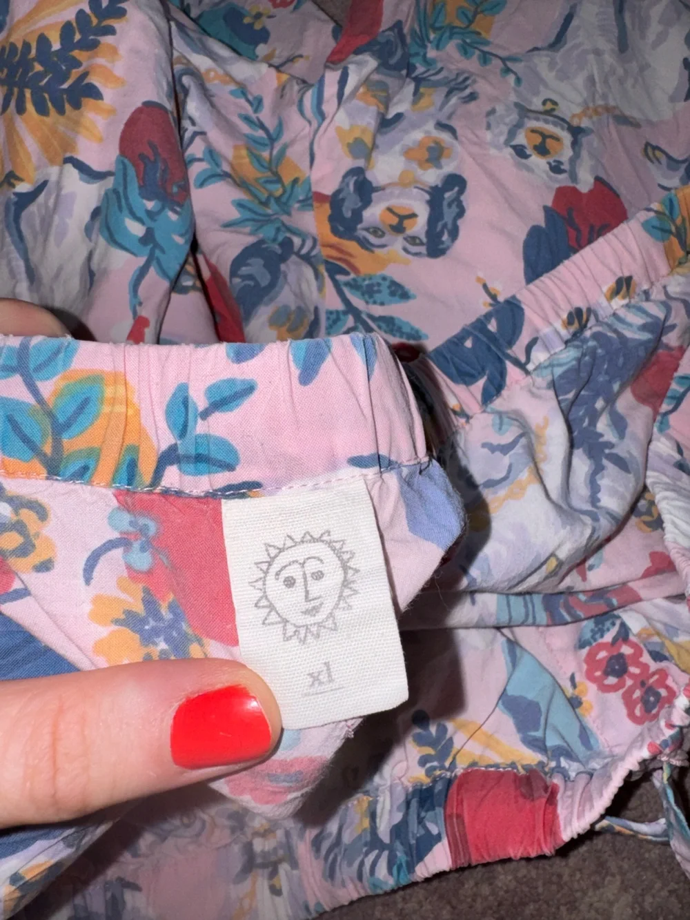 Printfresh XL Good Dog Staffordshire Spaniel Pajama Pants Pink Cotton Poplin